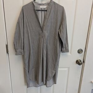 Mersea Gray Cotton Shirt Dress